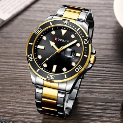 CURREN 8388 Mens Watches Fashion Chronograph Watch Men Stainless Steel Waterproof Sport Watch Quartz Clock Relogio Masculino