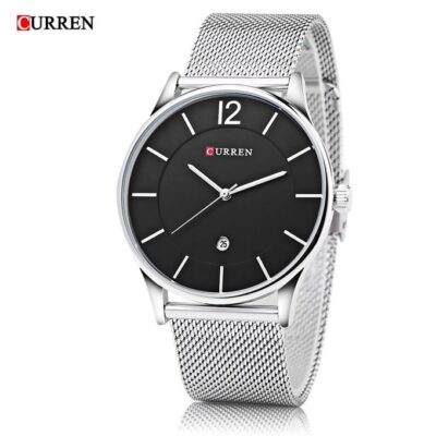Curren 8231 Quartz Watch Silver Black.