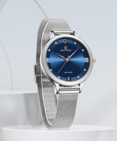 NAVIFORCE 5023 RGB Luxury Women Watches Quartz Fashion New design Stainless Steel Mesh wrist watch for Lady 2023