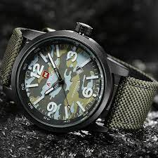 NaviForce 9080 Khaki Strap Military Style Men’s Wrist Watch SHOP BY OCASSIONS / ARMY MILITARY CAMOUFLAGE WATCHES